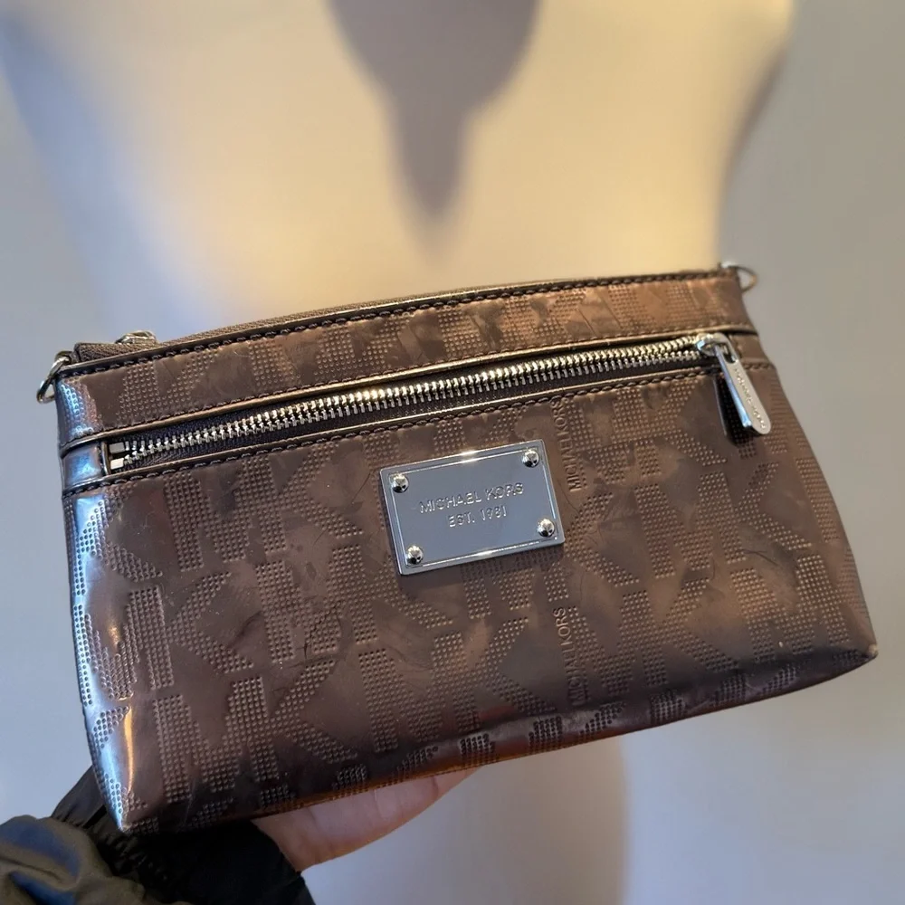 Michael Kors Chrome Wristlet Bag